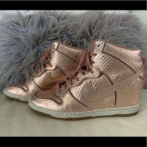 Rose Gold Nike Dunk Sky Hi